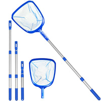 2 x RAW Customer Returns Pool net with telescopic pole Pool cleaning pool cleaning set leaf net fine mesh pool net Pool cleaner with telescopic pole for cleaning swimming pool whirlpool spa fountain - RRP €35.56