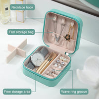 1 x Brand New FOME Small Jewelry Box, Portable Jewelry Box Organizer, PU Leather Mini Travel Jewelry Storage Box for Rings, Earrings, Necklaces, Jewelry Gift for Women and Girls, White - RRP €8.05