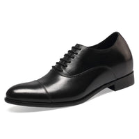 1 x RAW Customer Returns CHAMARIPA Men s Calfskin Oxford Lace Up Elevator Shoes, 7cm Higher - X92H38 - RRP €185.76