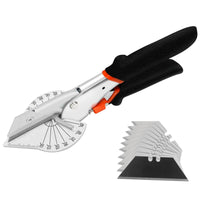 1 x RAW Customer Returns FLORA GUARD mitre shears, angle shears for precise cutting of plastic, rubber, wood, adjustable from 45 to 135 degrees, with 10 replacement blades - RRP €24.95