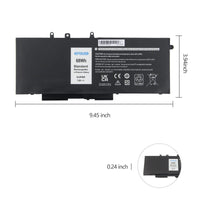 1 x RAW Customer Returns Oyomba 68Wh GJKNX 93FTF Laptop Battery for Dell Latitude 5280 5480 5490 5580 5590 E5480 E5580 E5490 E5590 5491 5591 Precision 15 3520 3530 Series 0DY9NT 5YHR4 451-BBZG 7 .6V 8500mAh  - RRP €46.75