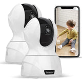 1 x RAW Customer Returns PANAMALAR WLAN IP camera, 3MP indoor surveillance camera 350 swivel FHD supports LAN WLAN connection Alexa 2-way audio night vision etc., indoor baby camera for baby pet PC mobile app - RRP €80.66