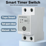 1 x RAW Customer Returns Jadeshay GTS8-W Intelligent WiFi Timer Switch DIN Rail Smart Home Remote Control WiFi Switch by Tuya APP AC220V 2P 63A Time Relay Circuit Breaker - RRP €27.65