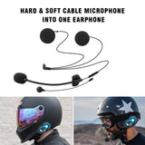 1 x RAW Customer Returns FreedConn T-MAX Pro Motorcycle Helmet Intercom, Bluetooth 5.0 Headset Communication System, 6 People Talking at the Same Time, Share Music FM Radio Hard and Soft Microphone Dual  - RRP €169.99