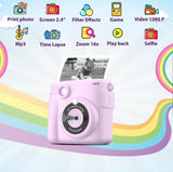 1 x RAW Customer Returns FUNKAM Instant Children s Photo Camera, - 2.4 HD 1080P - with 32GB SD Card, 5 Markers, Stickers, 5 Rolls of Paper, Pendant. Camera for Boys and Girls from 3 to 14 years old. -Birthday Gifts- - RRP €35.51