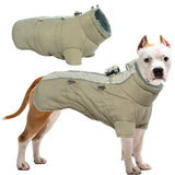 1 x Brand New Katzinst Dog Coat, Waterproof Dog Coat with Paws Reflective Clothing Medium Size Dog Coat with Abdominal Protection Winter Clothes French Bulldog, L - RRP €36.0