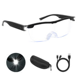 1 x RAW Customer Returns NZQXJXZ Magnifying Glasses with Light, 200 Reading Magnifier with Light for Seniors, USB Rechargeable LED , Anti-Blue Light, Hands Free Head Magnifying Glass Glasses for Close Work, Hobbies, Reading, Crafts - RRP €18.99