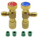 1 x RAW Customer Returns KtbeYTi 2 pieces filling coolant safety valve R22 R410A brass flow control valve for connection adapter, spare parts accessories - RRP €11.09