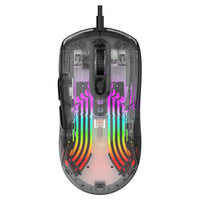 1 x RAW Customer Returns Zienstar Wired USB Gaming Mice with Transparent Crystal Housing, Silent Clicking, RGB Backlight, 7200 DPI-Black - RRP €20.65