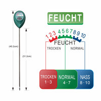 2 x RAW Customer Returns Long probe for deep use Soil moisture meter, soil moisture meter, hygrometer for garden agriculture, soil tester, no batteries required - RRP €27.98