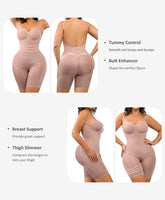 1 x RAW Customer Returns FeelinGirl Seamless Reducing and Shaping Girdles Shapewear Seamless Backless for Women Over Bust Body Shaper Skin Color M L - RRP €32.99