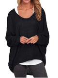 1 x RAW Customer Returns ZANZEA Women Loose Asymmetric Jumper Sweatshirt Pullover Blouse Tops Oversize Tops Black L - RRP €26.21