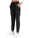 1 x RAW Customer Returns JINSHI jogging bottoms women s cargo warm microfleece running training trousers winter sweatpants high waist leisure outdoor trousers with large pockets black XL - RRP €35.28