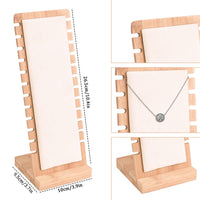 1 x RAW Customer Returns WANTOUTH Necklace Display Stand 12 Slots Necklace Holder Necklace Organizer for Hanging Showcase Displays Long Chain Jewelry Holder Velvet Necklace Organizer for Necklaces Pendant Bracelet - RRP €11.49