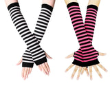 1 x Brand New N AN A 2 Pairs Long Fingerless Gloves for Women Leg Warmers, Stretch Knit Gloves - RRP €22.8