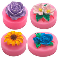 1 x Brand New YGCHEN Silicone Mold Flower Silicone Molds Fondant Rose Silicone Molds 3D Sunflower Silicone Mold Fondant Flower Mold Casting Mold Silicone Cake Mold Ice Cube Mold Chocolate Molds 4 Pieces  - RRP €20.4