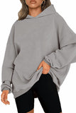 1 x RAW Customer Returns NEYOUQE Sweater women s sweater winter long sleeve solid color loose sweatshirts fleece lined soft casual women s hoodie gray S 36-38 - RRP €36.99