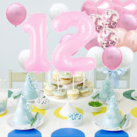 2 x Brand New WXLWXZ Giant 12th Birthday Balloon, 12th Birthday Decorations, 12th Birthday Balloon 40 Inch Happy 12 Years Old Birthday Party Supplies for Women Men Pink - RRP €32.12