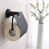 1 x RAW Customer Returns CASEWIND toilet paper holder black, toilet roll holder with lid, antique toilet paper holder with drilling wall mounting stainless steel matt for WC nostalgia - RRP €16.99