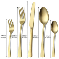 1 x RAW Customer Returns Bestdin cutlery set for 6 people, 30 piece stainless steel cutlery set matt champagne gold cutlery set with knife fork spoon, high-quality stainless steel cutlery, dishwasher safe. - RRP €36.99