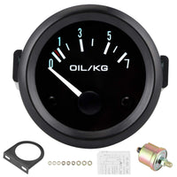 1 x RAW Customer Returns oil pressure indicator oil pressure gauge oil pressure gauge kit, universal oil pressure gauge 12V 0-7 kg cm 52 mm diameter car instrument with sensor white LED light - RRP €28.68