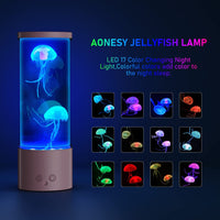 1 x RAW Customer Returns AONESY Lava Lamp Large Jellyfish Lamp - 17 Colors Setting Jellyfish Aquarium Lava Lamp, Home Office Room Desktop Decoration Night Light for Kids Friends Lovers Birthday Gifts - RRP €23.77