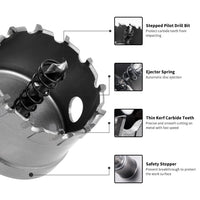 1 x RAW Customer Returns Dribotway Bi-Metal Hole Saw 100mm Carbide Heavy Duty Industrial Grade Stainless Steel Hole Cutter for Mental Wood Stainless Steel Plastic Copper - RRP €26.56