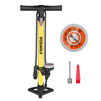 1 x RAW Customer Returns WEIDMAX high pressure floor pump bicycle pump, ergonomic bicycle pump, bicycle tire inflator, portable pump with meter and intelligent valve head, 160 psi - RRP €19.99