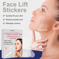 3 x Brand New Face Lifting Tape,Facelift Sticker,Facelifting Sticker,60 Pieces Face Tape Lifting,Face Lift Tape,Instant Face Lift Tape,Face Lift Sticker,Lift Face Sticker,Invisible V-Shape Face Lift Patch - RRP €25.68