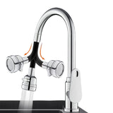 1 x RAW Customer Returns ForarTronics Kitchen Faucet 24cm 720 Rotatable with Brass 24mm Adapter Aerator for Kitchen and Bathroom with 3 Models 1 Set White Black Orange Black  - RRP €24.0