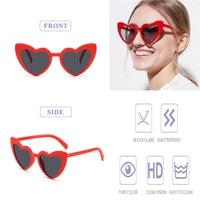 1 x RAW Customer Returns Whcctl 8 pieces heart sunglasses, retro heart sunglasses, heart fashion glasses, heart-shaped party sunglasses, sunglasses wedding, for women men children party, Halloween, Christmas, wedding - RRP €60.0