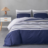 1 x RAW Customer Returns Lekesky bed linen 220x240, bed linen 3-piece duvet cover, bohemian style bed linen set 220x240 cm microfiber with pillowcase with zipper 80x80cm 2, blue white - RRP €32.99