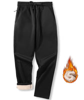 1 x Brand New zitysport Thermal Jogging Pants Lined Men s Fleece Pants Jogger Training Pants Drawstring Warm Lined Sports Pants with Pockets Men s Fleece Pants for Winter Men s Sweatpants S-Black  - RRP €33.99