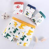 1 x Brand New RONGYI 4 Pack Boys Boxer Shorts, Boxer Shorts with Dinosaur Motif, Underwear Cotton Kids Underwear, Cotton Briefs, for Children Aged 10-15 kg, for Children Aged 2-4 Years, S - RRP €27.6