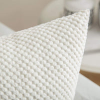 1 x RAW Customer Returns MIULEE Set of 2 Cushion Covers Decorative Cushion Grainy Decorative Cushion Cover Sofa Cushion Decorative Cover Soft Decorative Cushion for Living Room Bedroom 40 x 60 cm White - RRP €20.66