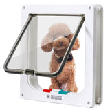 1 x RAW Customer Returns Nobleza - Cat flap dog flap 4-way magnetic closure for cats, dog door cat door pet flap pet door, cat flap interior door for cats and small dogs white, XL  - RRP €26.21