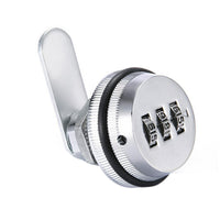 1 x RAW Customer Returns 3 Digit Cam Lock Mailbox Lock Zinc Alloy Combination Lock Security Hardware Door Drawer 3 Digit Rotating Tongue Lock for Cabinet Silver White  - RRP €9.06