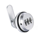 1 x RAW Customer Returns 3 Digit Cam Lock Mailbox Lock Zinc Alloy Combination Lock Security Hardware Door Drawer 3 Digit Rotating Tongue Lock for Cabinet Silver White  - RRP €9.06