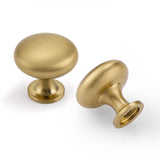 1 x RAW Customer Returns Probrico 5pcs sturdy cabinet door handle vanity mushroom kitchen cupboard drawer diameter 30mm brass - RRP €24.0