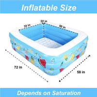 1 x RAW Customer Returns Inflatable pool, pool with inflatable soft floor, swimming pool, inflatable bathtub for indoor or outdoor, ball pit 185 148 56  - RRP €64.76