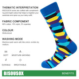 1 x Brand New BISOUSOX Men s Socks Colorful 39-46 Funny Socks Men s Motifs Classic Stockings Fashionable Socks for Men Gift for Parents Lovers Friends - RRP €25.68