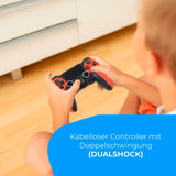 1 x RAW Customer Returns NK Wireless Controller Pack PS4 PS3 PC Mobile - Wireless Controller, Dualshock, 6-axis, Touch Panel, Headphone Input, Charging Cable, 8 x Joystick Grips, Controller Case - Orange - RRP €29.99