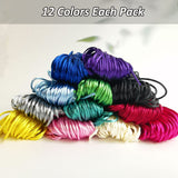 1 x RAW Customer Returns Ewparts Bracelet Cord 2mm Nylon Cord Rope 240 Meters 12 Colored Nylon Cord Rattail Cord Silk Cord Bracelet Cord for Brazilian Friendship Bracelets - RRP €14.76