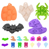 1 x Brand New Pack of 5 Halloween chocolate moulds, Halloween candy moulds, chocolate moulds, ghost pumpkin bat witch hat chocolate moulds, Halloween silicone baking moulds, silicone chocolate candy moulds - RRP €20.4