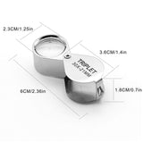 1 x RAW Customer Returns QiCheng LYS Jeweler s Loupe, 30 x 21 mm Folding Magnifying Glass, Diamond, Jeweler, Coin, Stamp Magnifier Silver  - RRP €6.99