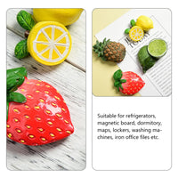 1 x Brand New Mobestech 4 Pieces Fridge Magnets Fruit 3D Refrigerator Magnets Sticker Office Magnets Refrigerator Stickers for Home Kitchen Refrigerator Office Cabinets Whiteboard Magnetic Board Decoration - RRP €14.83