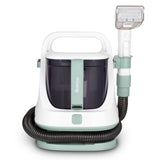 1 x RAW Customer Returns H.Koenig Portable fabric cleaner TWT77, Removable clean and dirty water tanks, All types of fabrics Mattresses Carpets Sofas, Powerful suction, 650 W, White and Green - RRP €118.91