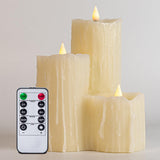 2 x Brand New WinsTime LED Candles Flameless Candles with Remote Control Timer Function, Battery Candles, Ivory LED Candles, Unique Design Flameless Candles, Real Wax - RRP €53.98