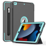 1 x RAW Customer Returns DAORANGE Case for New iPad 10.2 9th Generation 8th Generation 7th Generation , Shockproof Protective Case Pen Holder with Auto Sleep Wake Function Stand for iPad 10.2 Inch 2021 2020 2019 Grey Light Blue  - RRP €19.99