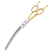 1 x RAW Customer Returns JASON 7.5 inch curved thinning scissors for dogs 43 teeth professional downward curved dog scissors made of Japanese 440C stainless steel grooming scissors with symmetrical handle - RRP €42.29